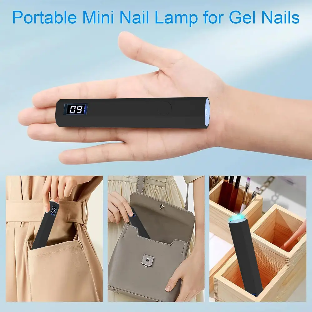 LINMANDA Portable Nail Dryer Lamp UV LED Nail Light for Curing All Gel Polish USB Rechargeable Quick Dry Manicure Nail Art Tools