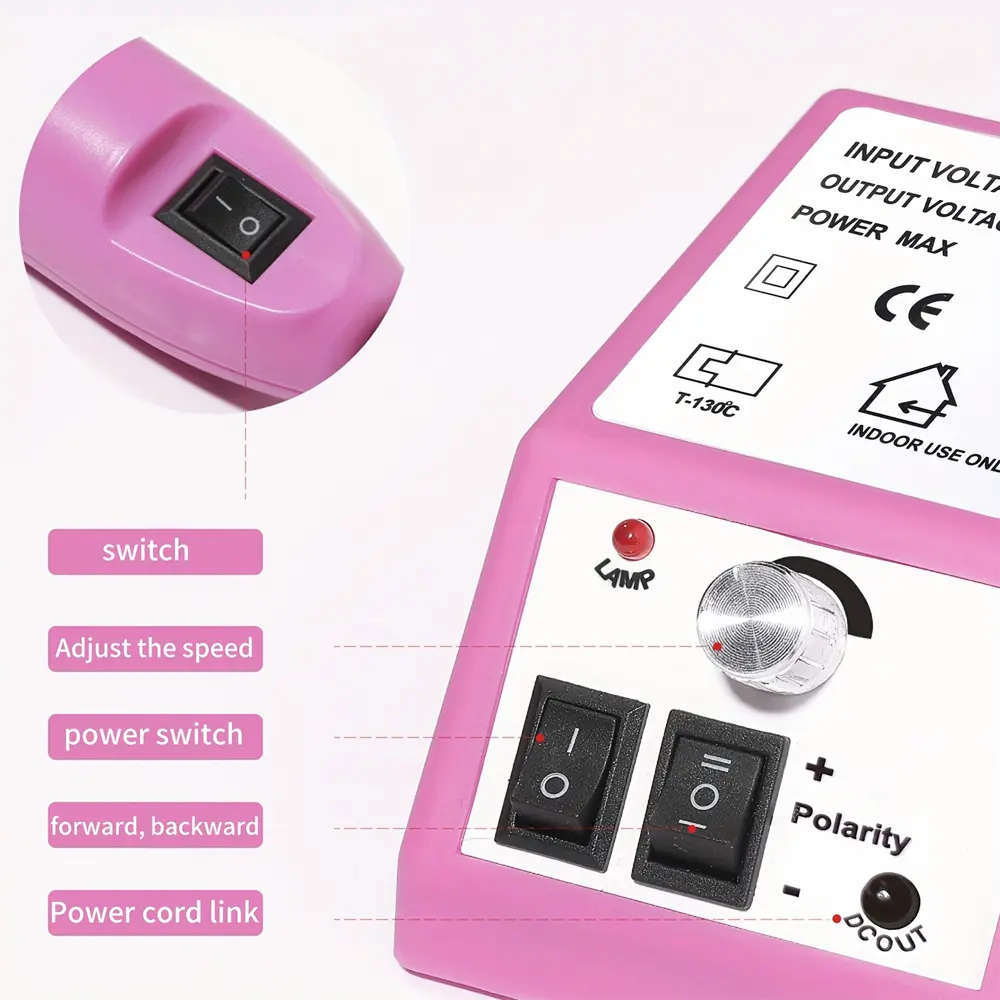 LINMANDA 20000RPM Electric Nail Drill Machine Manicure With Nail Drill Bits Set Nail Files Drill Bits Gel Polish Remover Tools