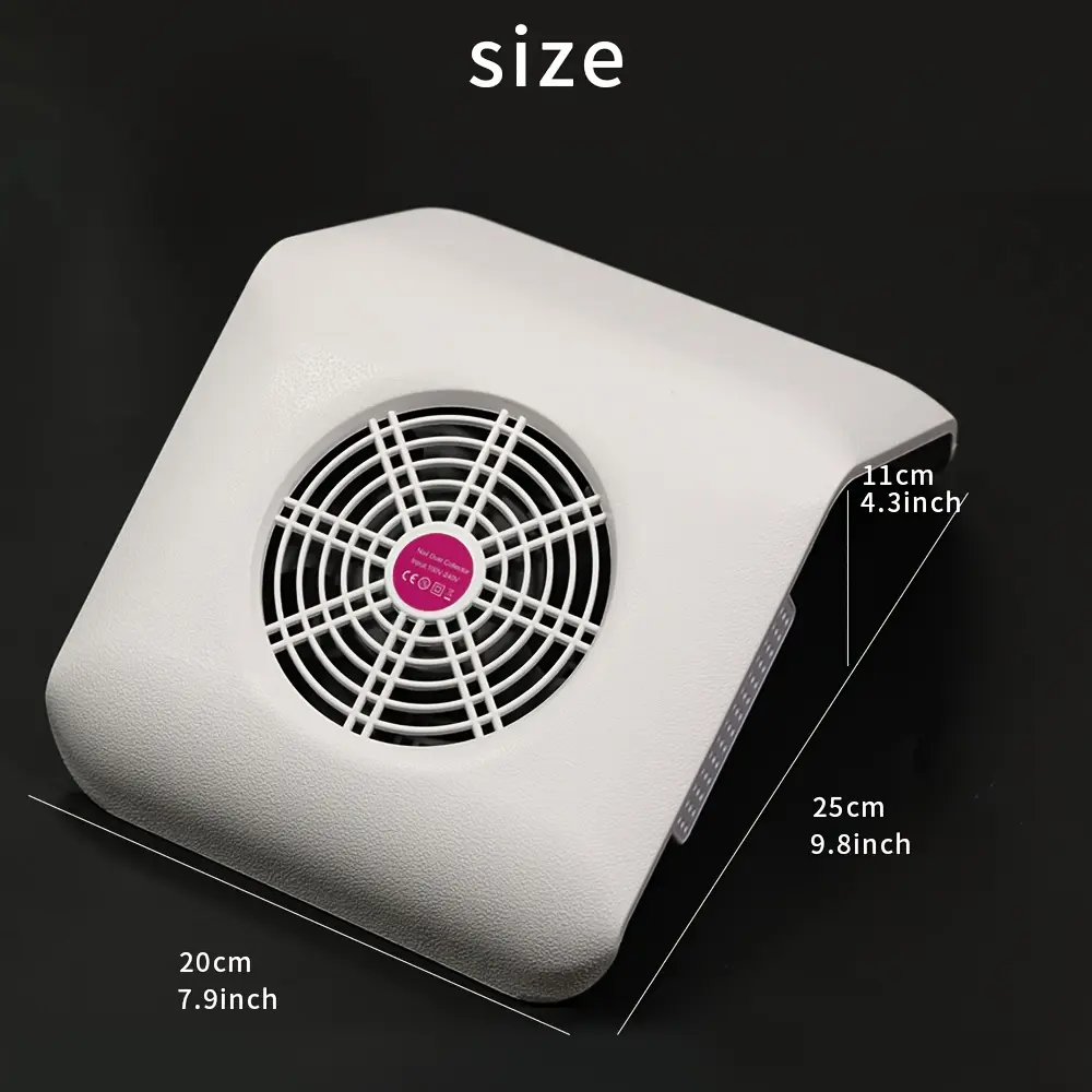 LINLANDA Nail Art Fan Nail Dust Vacuum and Nail Dust Vacuum Bag Gel Nail Dust Reducer Professional Nail Art Vacuum Equipment