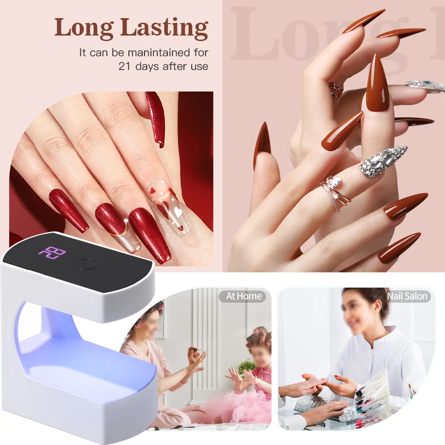 LULAA Touchscree Charm Intelligent Nail Dryer Gel Polish Drying Lamp Uv Led Lamp Nail Phototherapy Machine Tool Salon Equipment