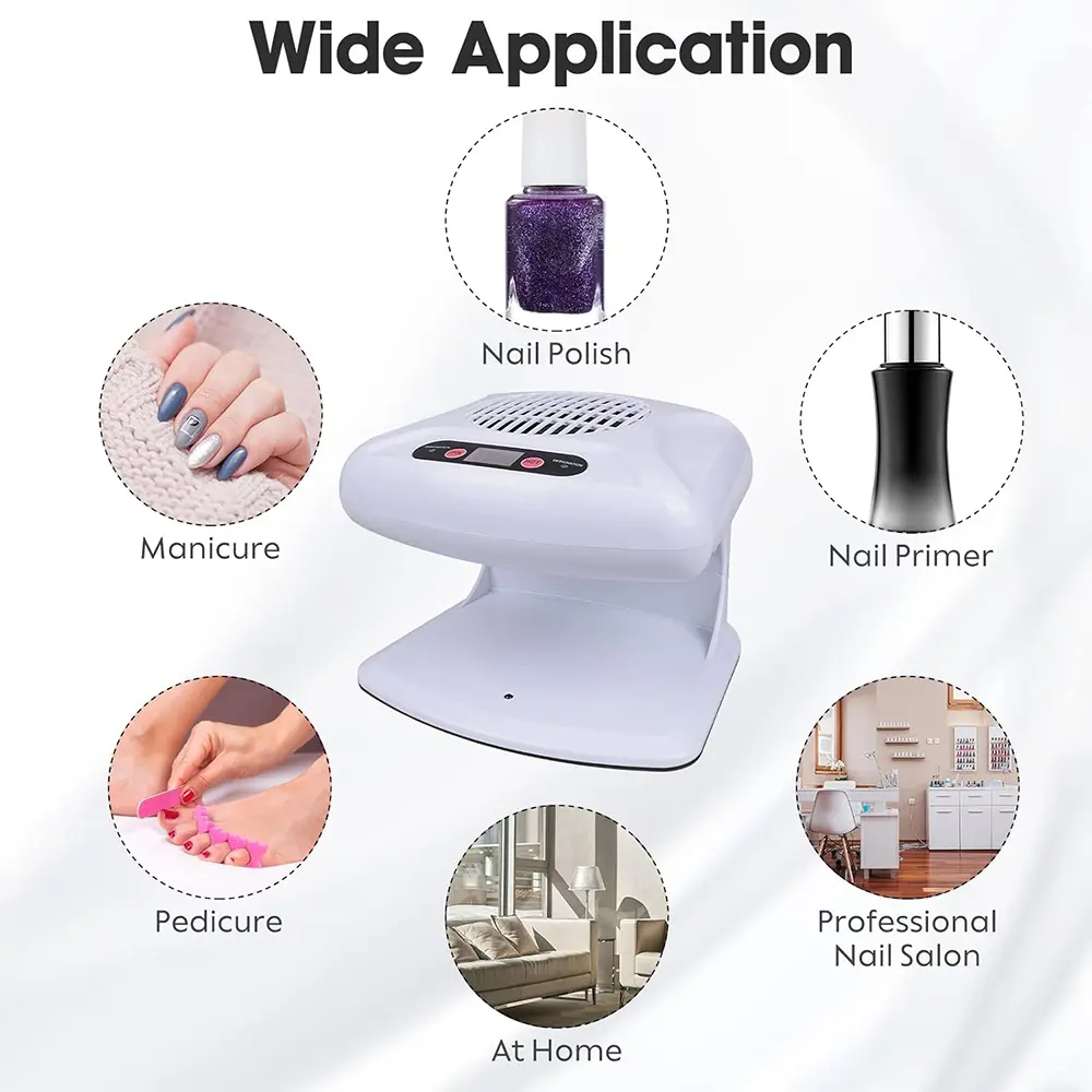 LINMANDA Air Nail Art Dryer With Automatic Sensor 300W Timing Warm Cool Wind  Air Nail Fan Blow Dryer for Both Hands And Feet
