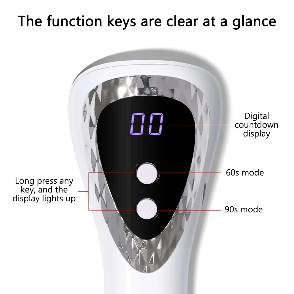 LINMANDA Handheld LED UV Nail Lamp Mini Gel Nails Light Flash Nail Curing Polish Rechargeable Nail Dryer Fast-Dry Machine