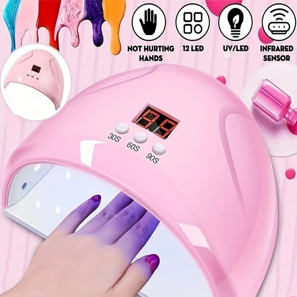 LINMANDA Electric USB Nail Drill Portable Polish File Kit with 36W UV LED Nail Lamp Gel Manicure Dryer Lamp Nail Starter Set