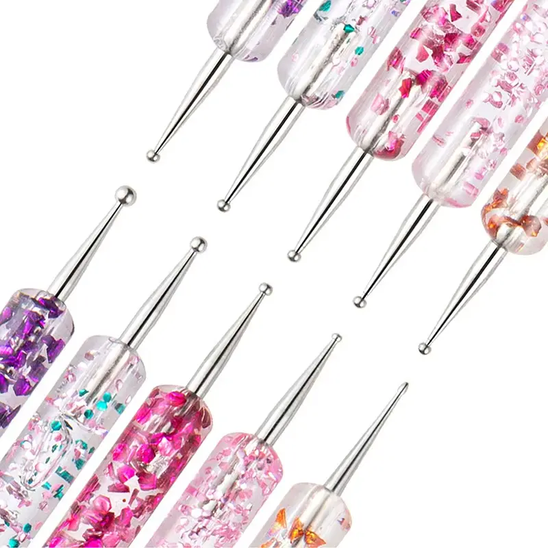 LINMANDA Double Ended Dotting Tool for Nail Nail Decoration Pens Embossing Tools Crafts for Gel Nails and Rhinestone Application