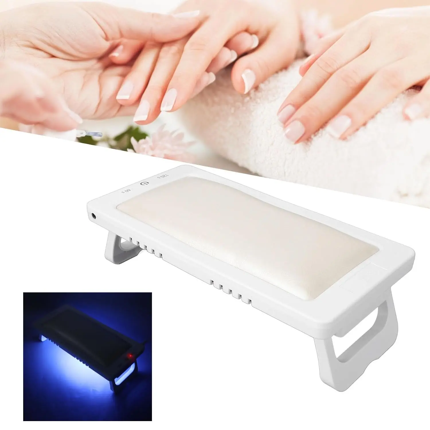 LINMANDA New 88W UV Led Nail Lamp With Leather Hand Pad Foldable Drying Lamp A Must-Have Nail Lamp For Professional Manicurists