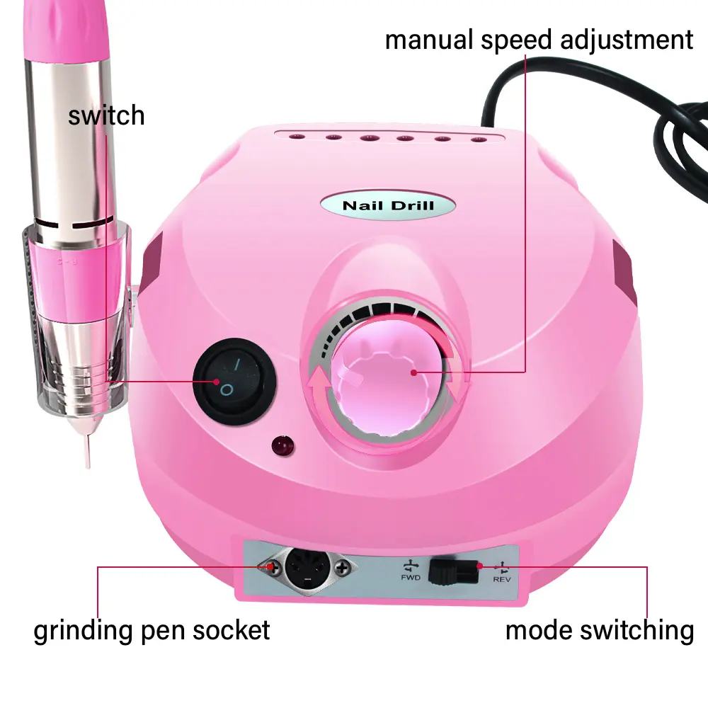 LINMANDA Adjustable 20000RPM Electric Nail Drill Machine Sanding Cutter Pedicure Manicure Drill Set Nail Polishing Equipment