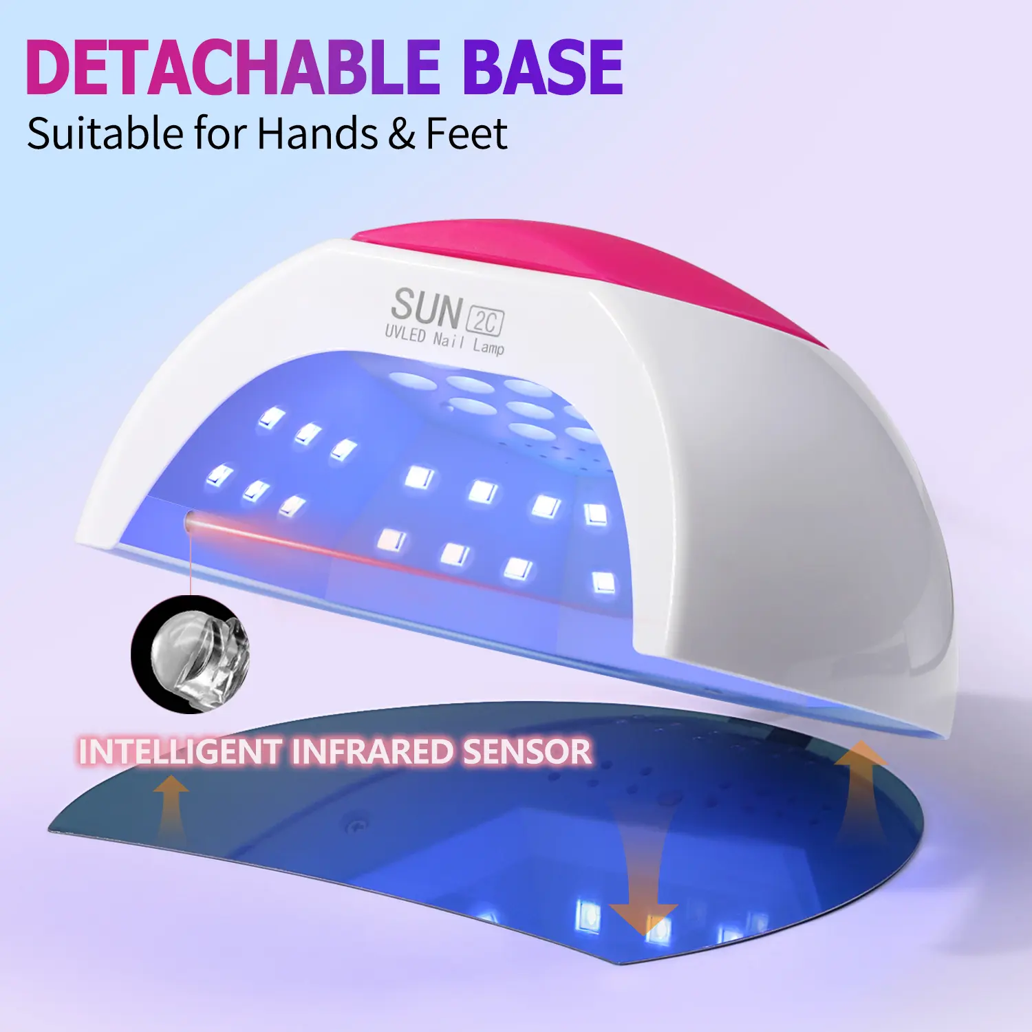 LINMANDA SUN2C UV Nail Lamp 48W Gel Polish Dryer Pedicure Light Manicure Lamp Nail Art Gel Dryer Machine Nail LED Lamp Salon Use