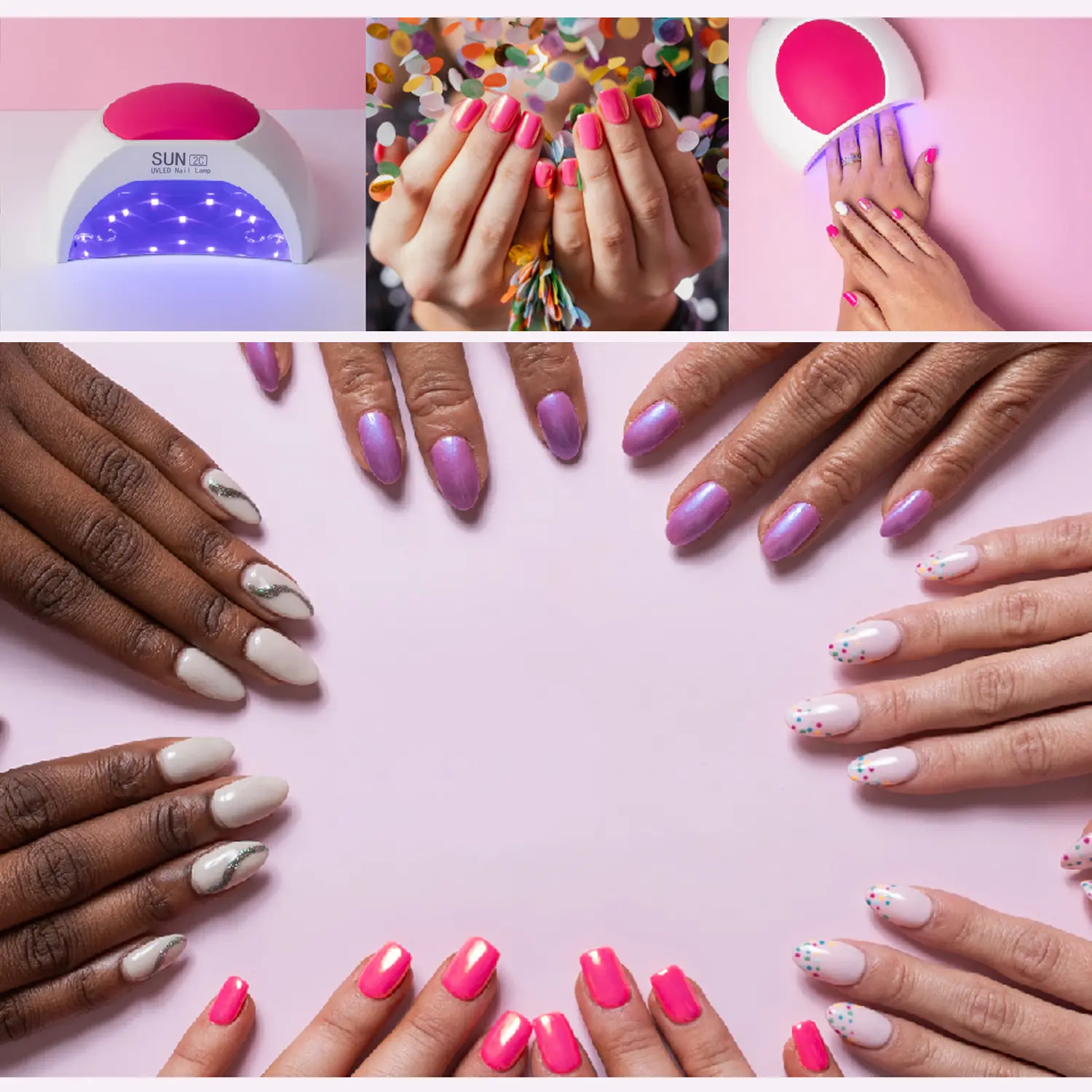 LINMADA SUN2C UV LED Nail Lamp 48W UV Light for Nails with 4 Timer Settings LED Nail Light Suitable for Home Diy and Nail Salon