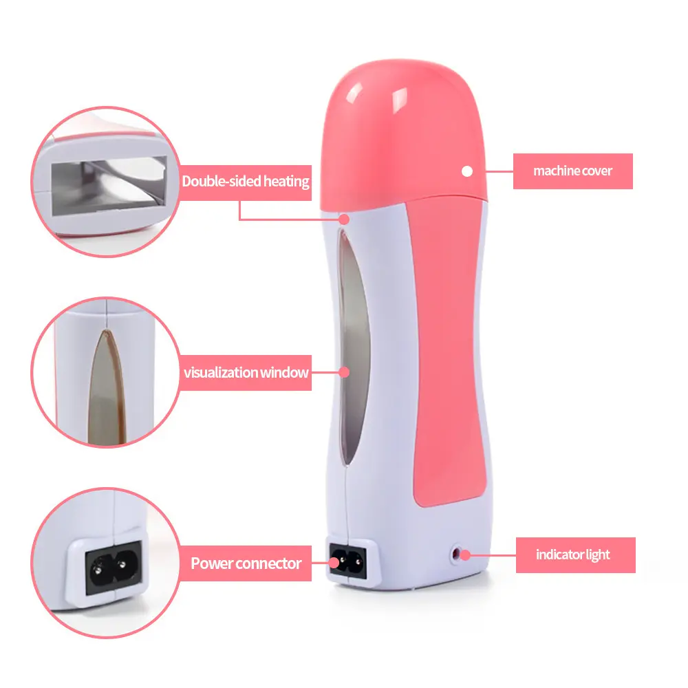 LINMANDA Portable Warmer Roller Heater Wax Warmer for Hair Removal Hair Removal  for Wax Depilatory Roller Heater Waxing