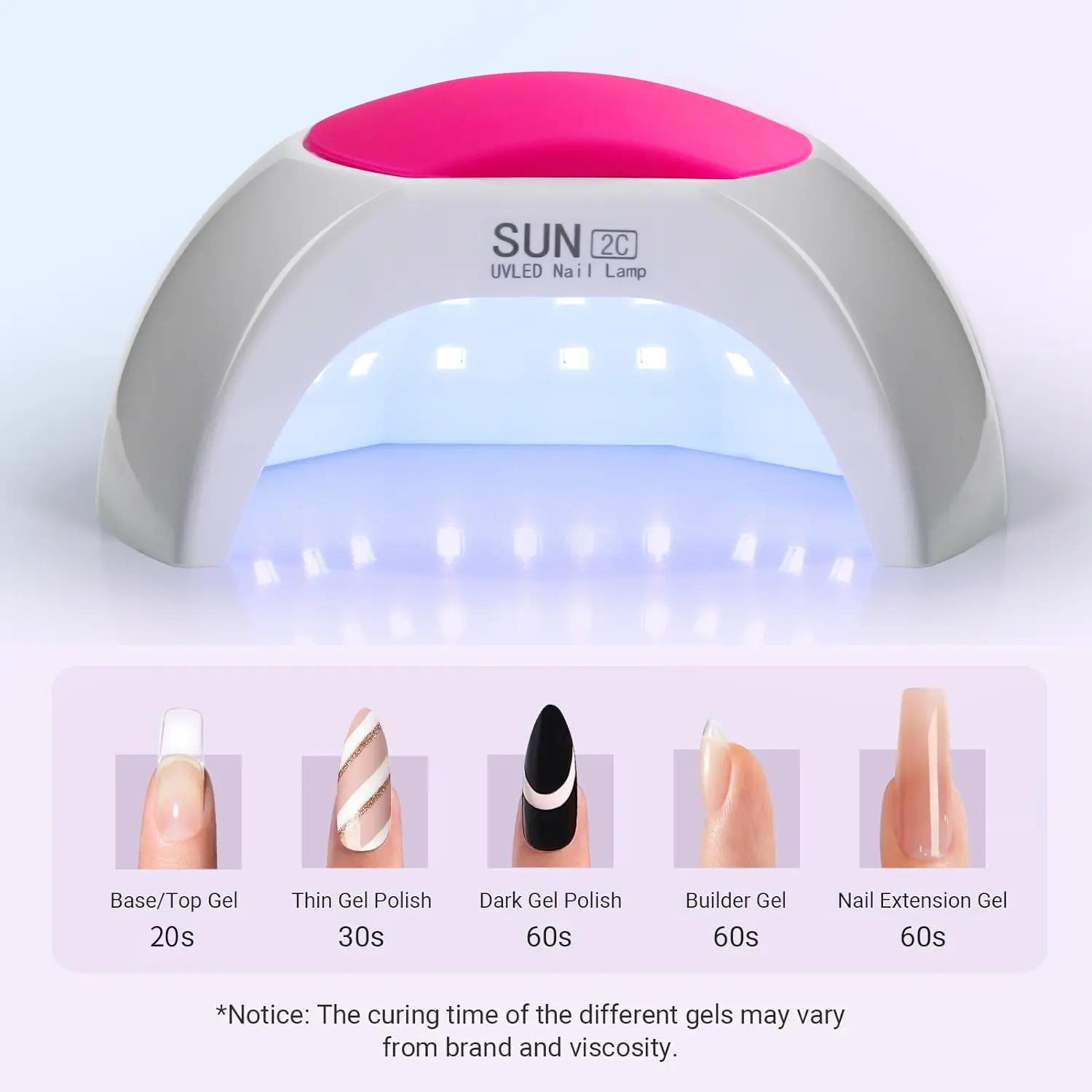LINMANDA SUN2C UV Nail Lamp 48W Gel Polish Dryer Pedicure Light Manicure Lamp Nail Art Gel Dryer Machine Nail LED Lamp Salon Use