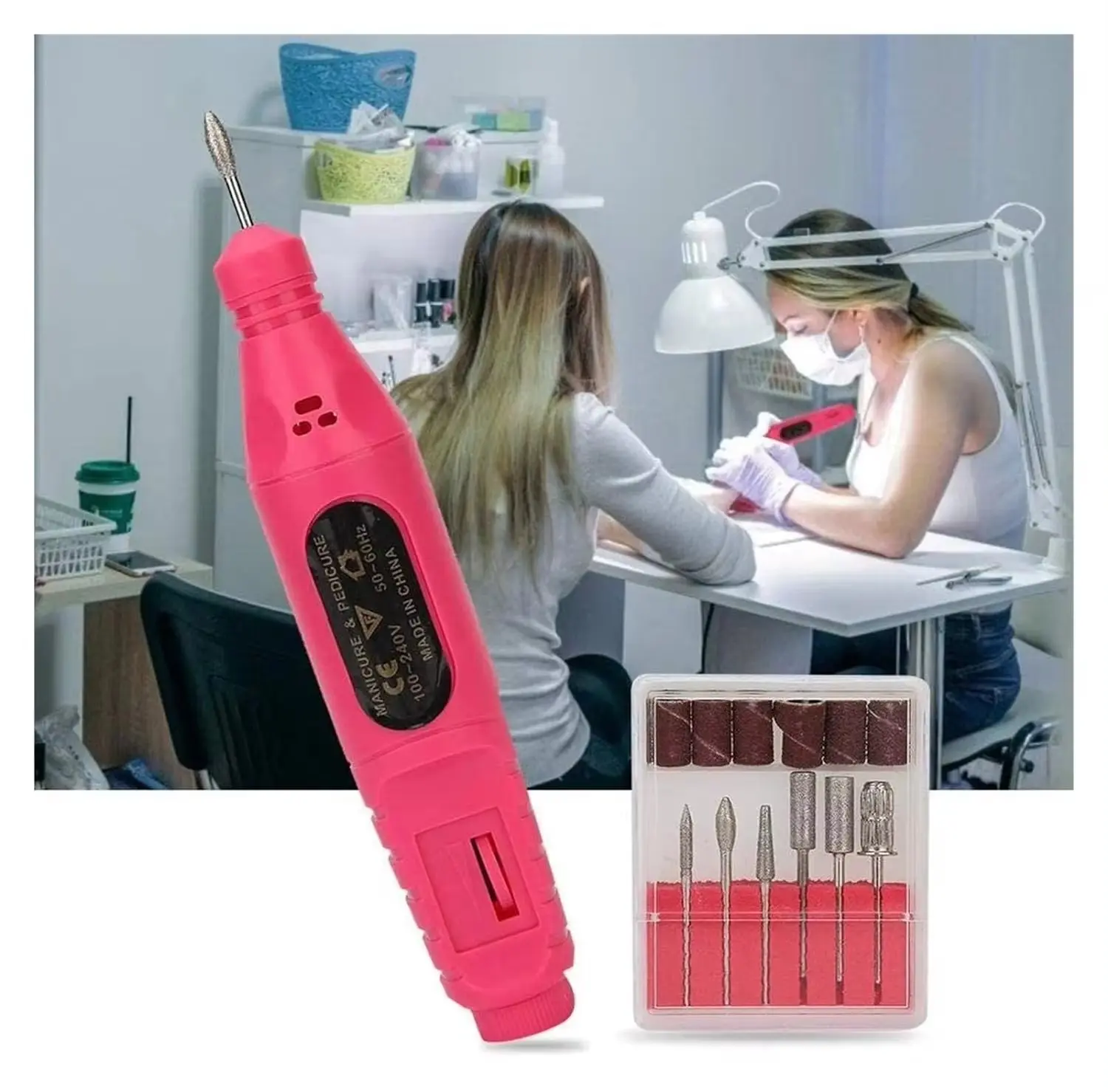 LINMANDA Nail Art Kit with 20000RPM Electric Nail Drill Machine Remover Finger Separator Manicure Pedicure Care Manicure Set