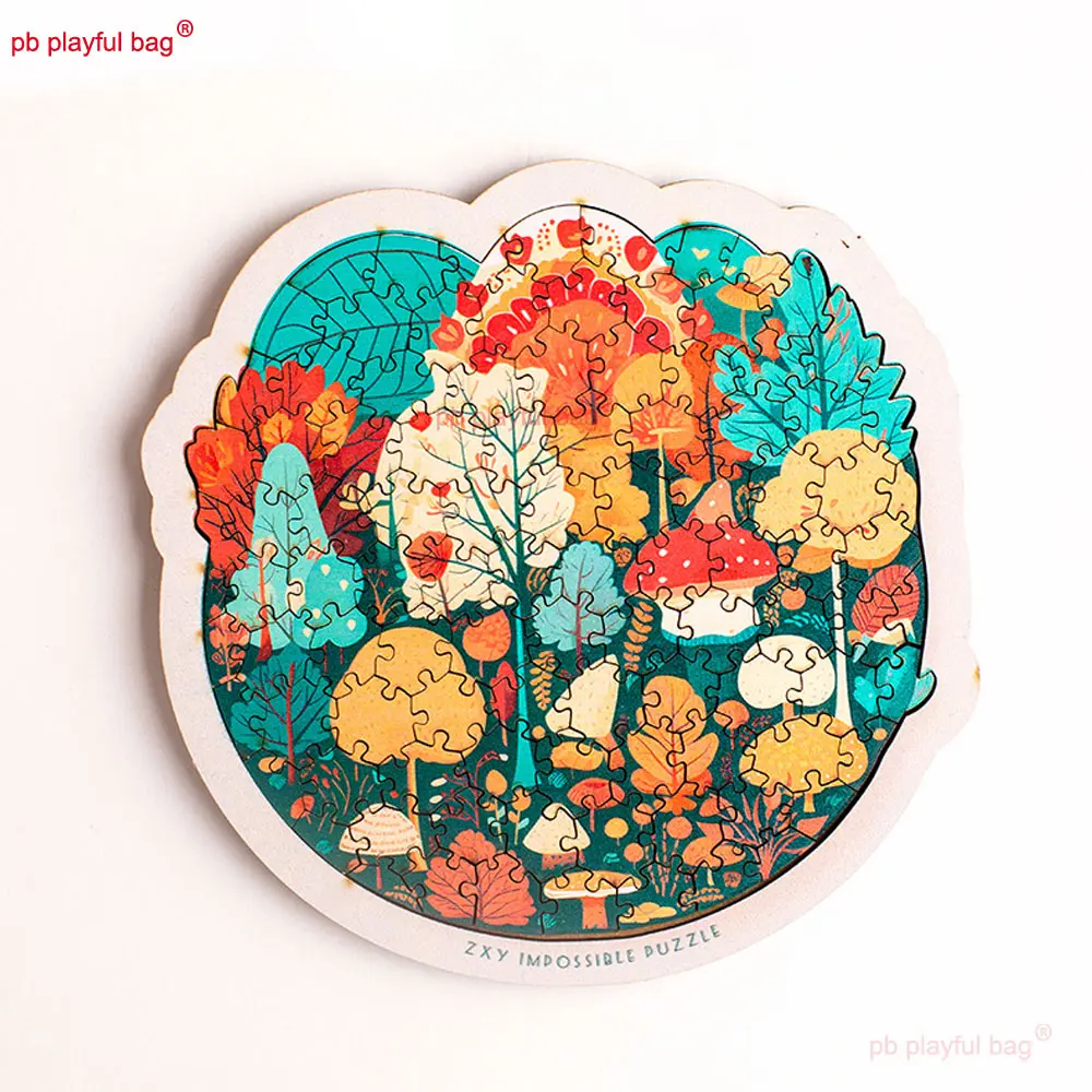 Wooden Puzzle Stress Relieve Toys 101pcs Fairy Tale Forest Puzzle DIY Leisure Game Jigsaw Puzzles Art Home Decoration UG365