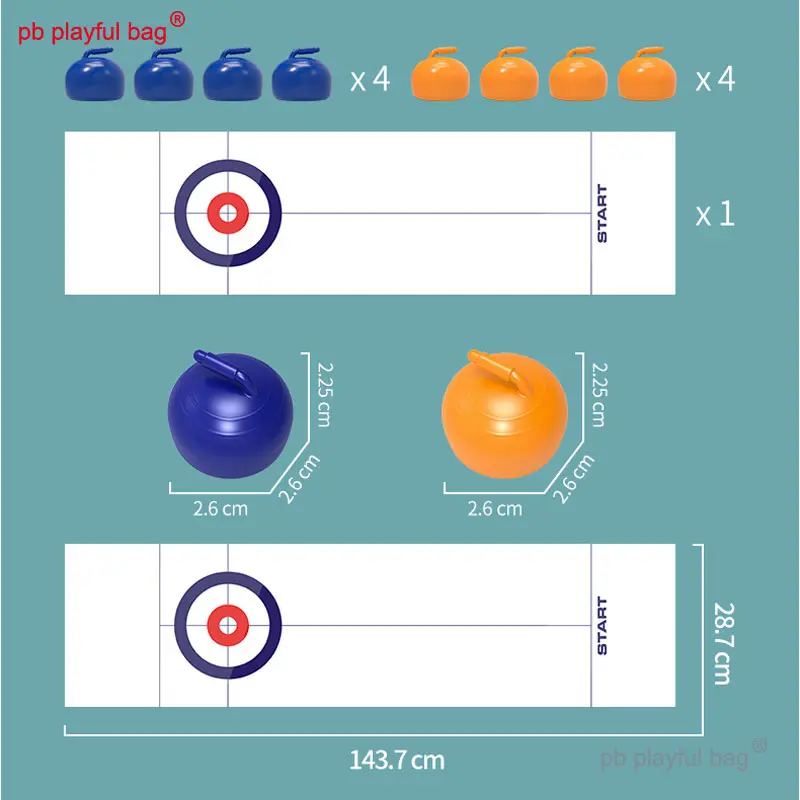 Board Game Kids Toys Curling Ball bowling Tabletop Curling Game Holiday Family Party Puzzle education kids Christmas gift ZG115