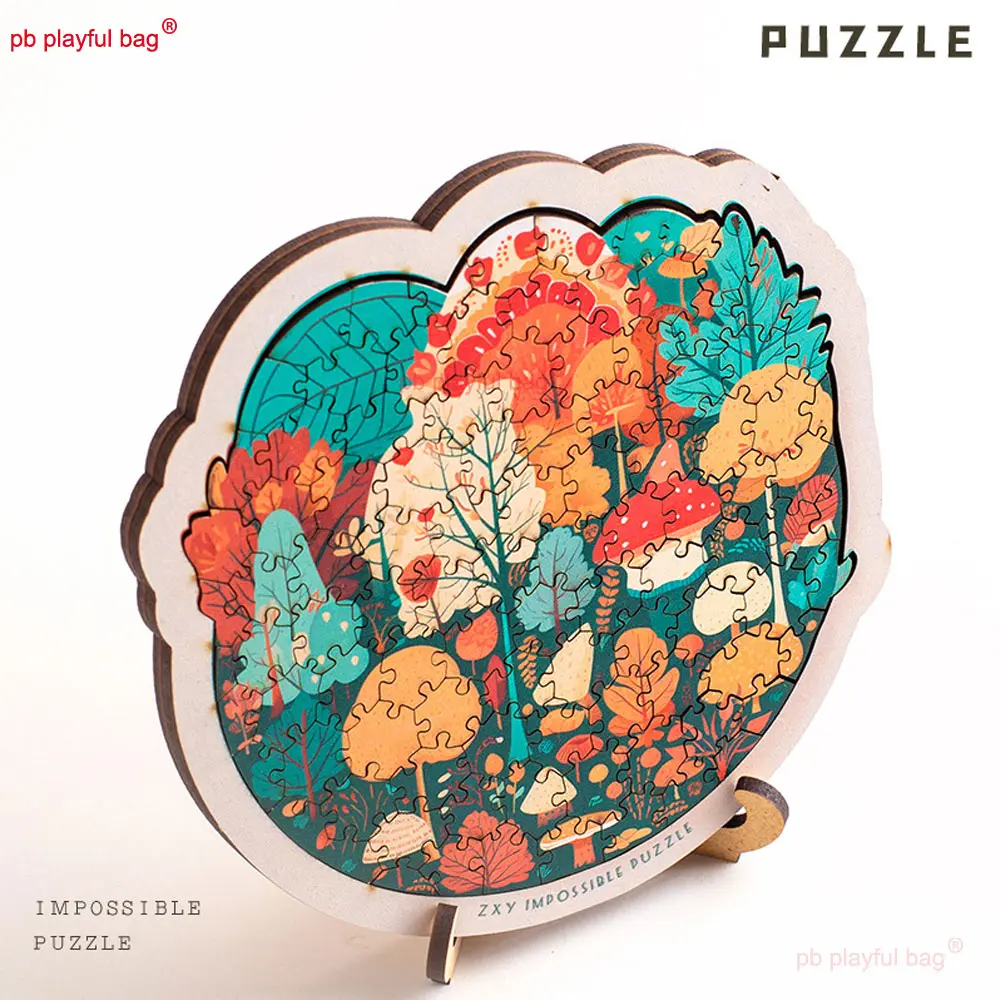 Wooden Puzzle Stress Relieve Toys 101pcs Fairy Tale Forest Puzzle DIY Leisure Game Jigsaw Puzzles Art Home Decoration UG365