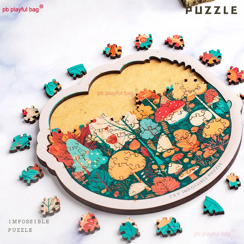 Wooden Puzzle Stress Relieve Toys 101pcs Fairy Tale Forest Puzzle DIY Leisure Game Jigsaw Puzzles Art Home Decoration UG365