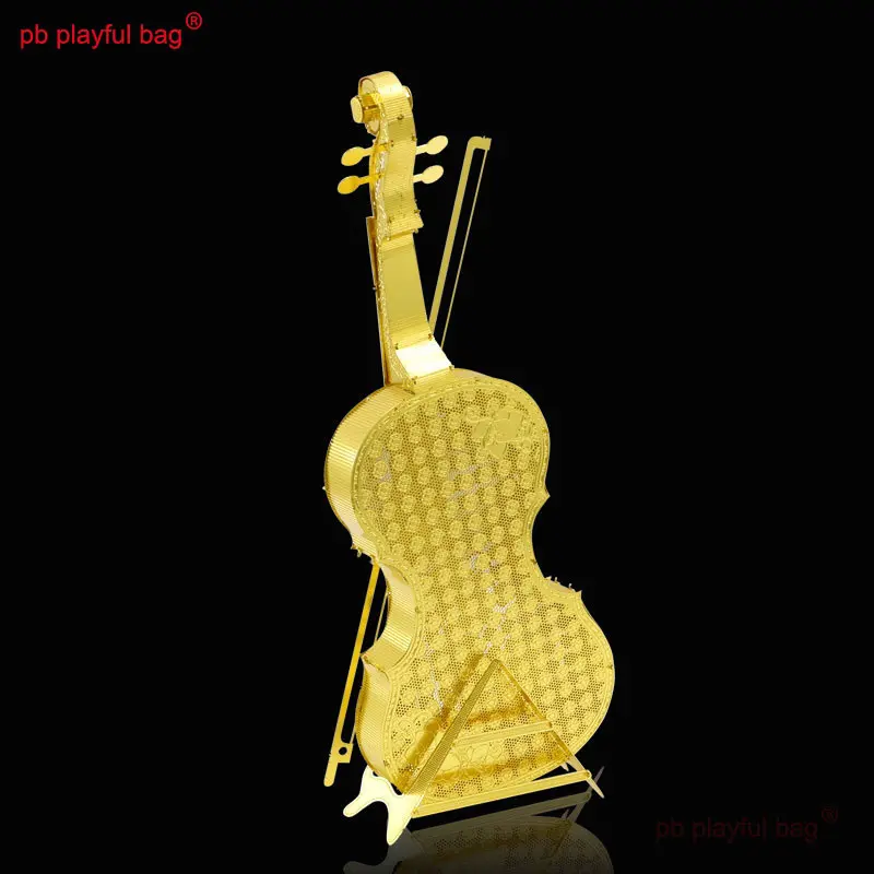 3D Metal Assembly Model DIY Creative Golden Violin Model Puzzle Children's Educational Toys Christmas Gifts Decorate UG231