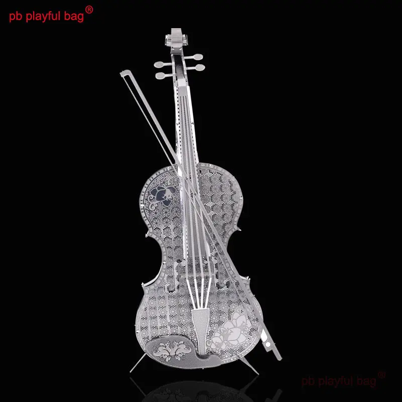 3D Metal Assembly Model DIY Creative Golden Violin Model Puzzle Children's Educational Toys Christmas Gifts Decorate UG231