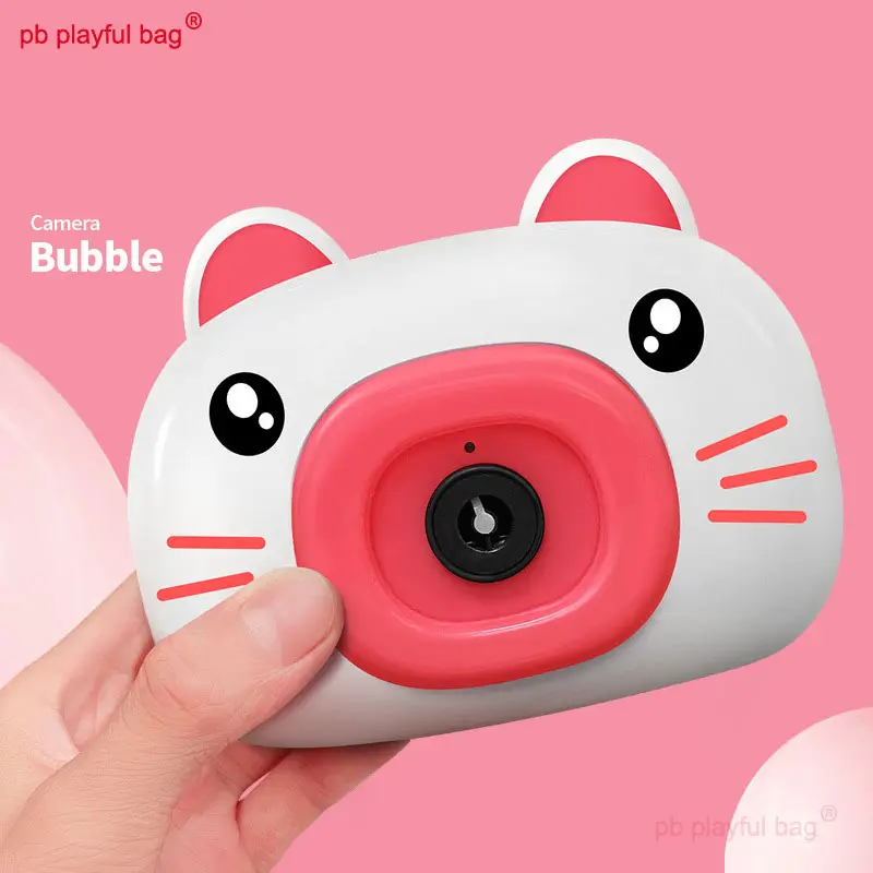 Electric Cartoon Bubble Camera Animal Pig Tiger Model Light Music Automatic Bubble Machine Children's Toys Summer Gifts ZG157