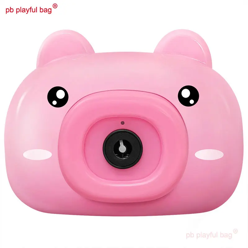 Electric Cartoon Bubble Camera Animal Pig Tiger Model Light Music Automatic Bubble Machine Children's Toys Summer Gifts ZG157