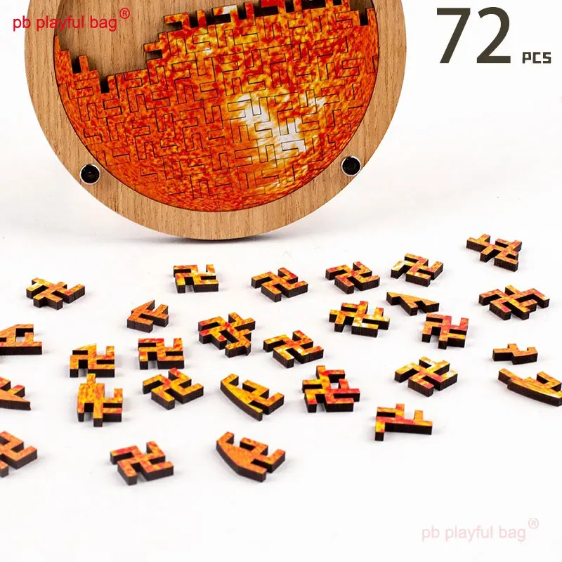 Wooden Puzzle Planet Puzzle Sun Moon Children's Educational Toys Are Irregular and difficult Creative Christmas Gifts UG289