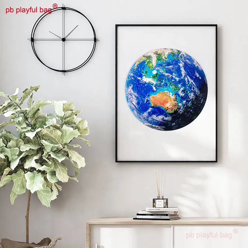 Wooden Level 10 Highly Difficult Irregular Earth Puzzle Creative Design Kids Toys Birthday Gift Rocket Astronaut Pattern UG150