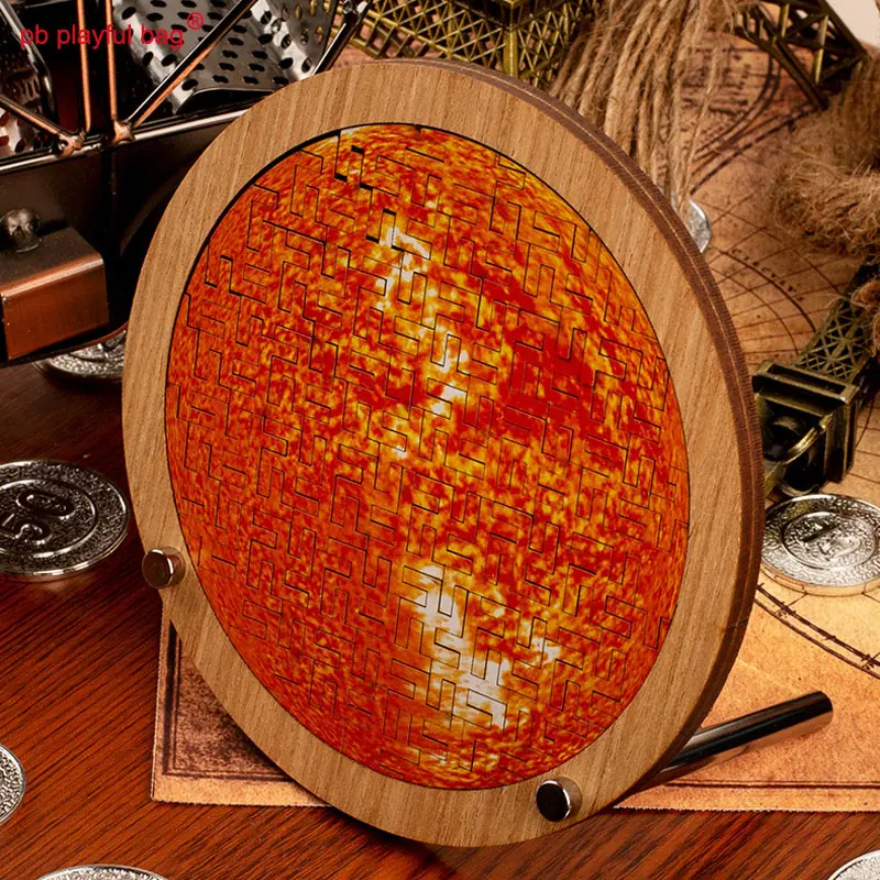 Wooden Puzzle Planet Puzzle Sun Moon Children's Educational Toys Are Irregular and difficult Creative Christmas Gifts UG289