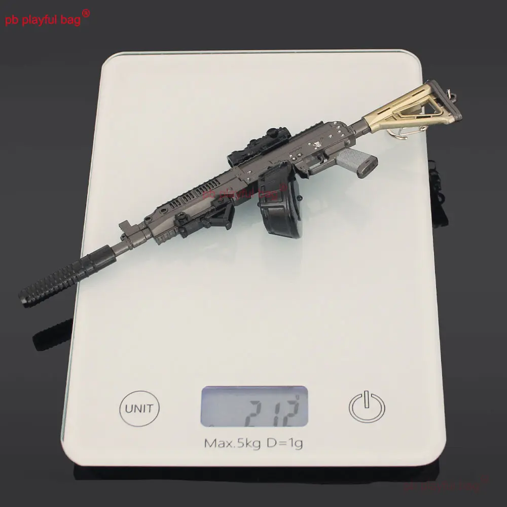21cm RPK16 Machine Gun Model Keychain Mini Metal Toy Gun Action Figure Game Weapons Collect Decoration Children Gifts ZG374