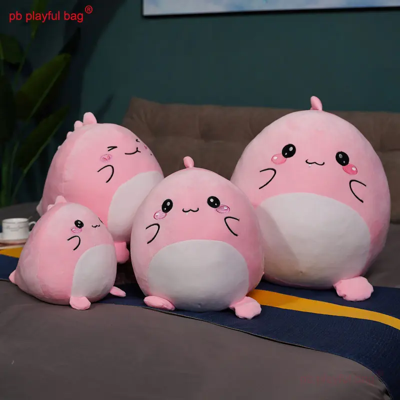 Cute Kawaii Round Dinosaur Plush Toys Stuffed Soft Animal Pillow Doll Squishy Slow Rising Squeeze Kids Christmas Gifts ZG149