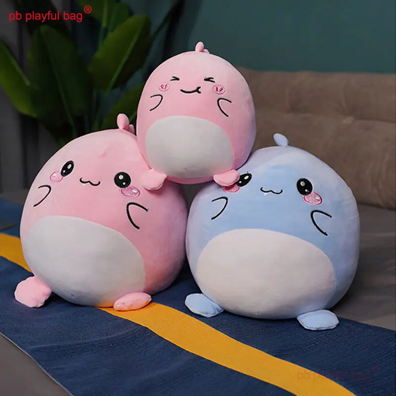 Cute Kawaii Round Dinosaur Plush Toys Stuffed Soft Animal Pillow Doll Squishy Slow Rising Squeeze Kids Christmas Gifts ZG149