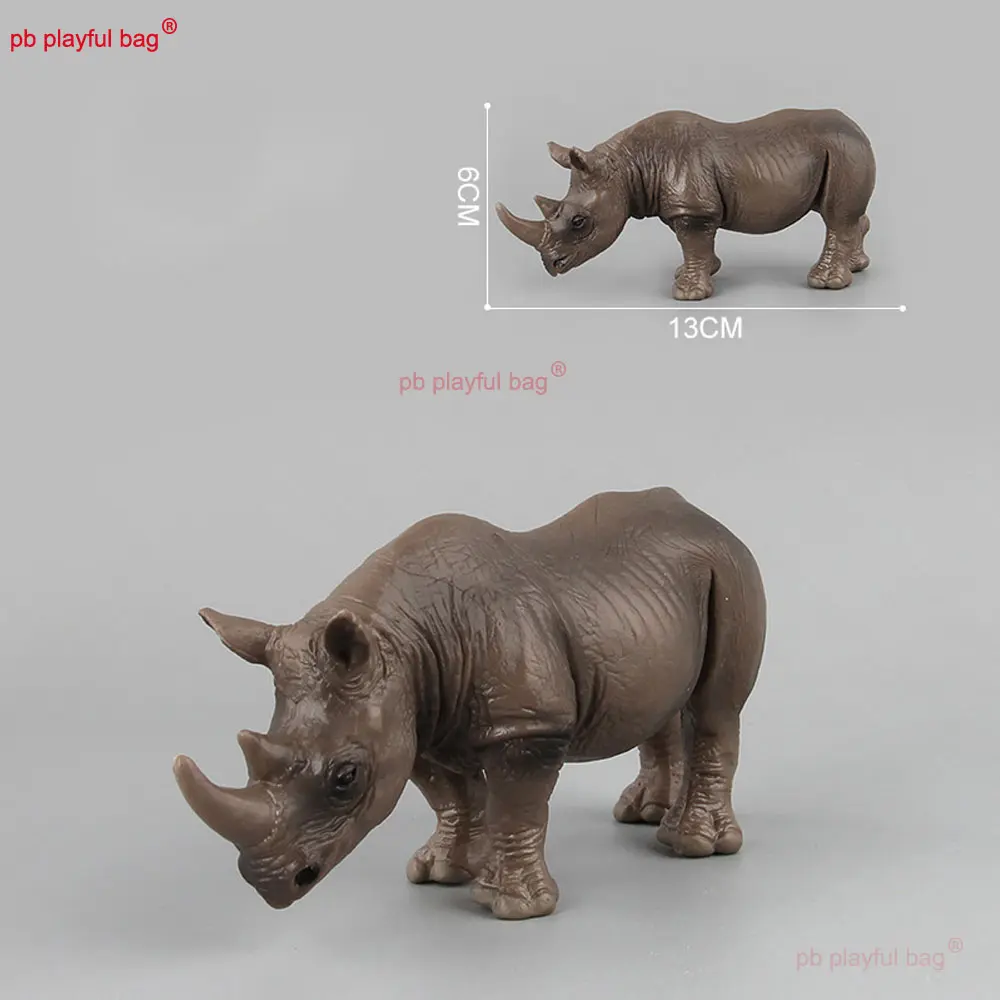 Animal Model Simulation Animal Toys Rhino Suit Desktop Ornament Action Figurine Collection Children's Christmas Gifts HG355