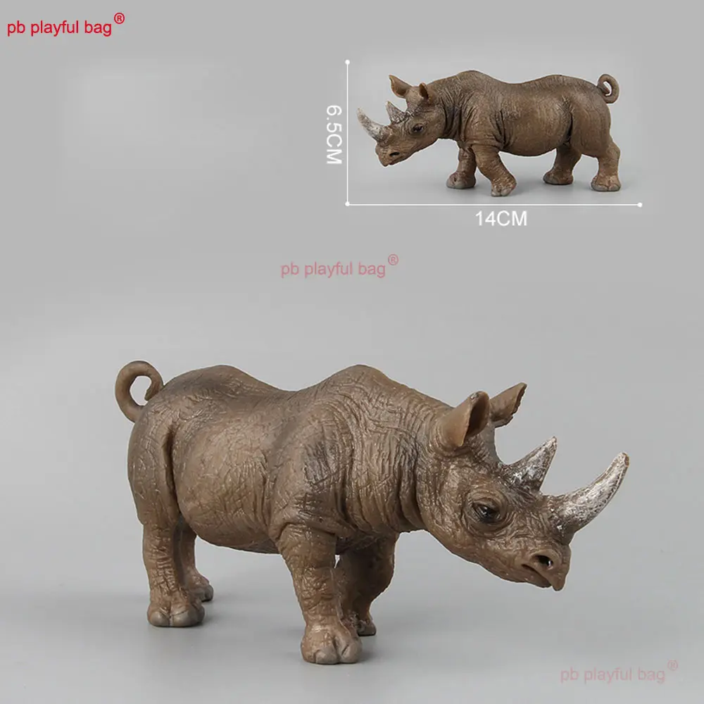 Animal Model Simulation Animal Toys Rhino Suit Desktop Ornament Action Figurine Collection Children's Christmas Gifts HG355