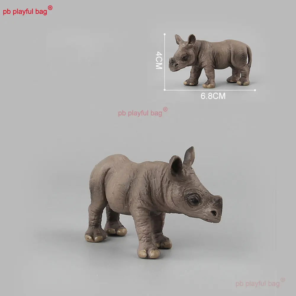 Animal Model Simulation Animal Toys Rhino Suit Desktop Ornament Action Figurine Collection Children's Christmas Gifts HG355