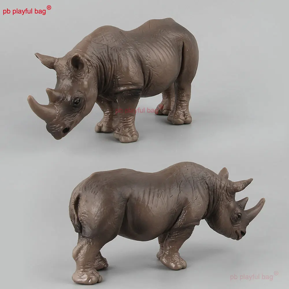 Animal Model Simulation Animal Toys Rhino Suit Desktop Ornament Action Figurine Collection Children's Christmas Gifts HG355