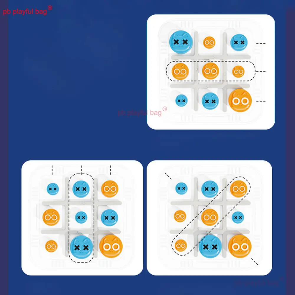 Children's Fun Well Chess Tic-Tac-Toe Developmental Toys Parent-child Interaction Nine Palace Grid Chess Board Game Gift UG360