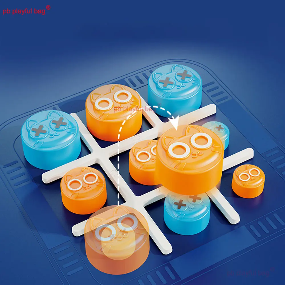 Children's Fun Well Chess Tic-Tac-Toe Developmental Toys Parent-child Interaction Nine Palace Grid Chess Board Game Gift UG360