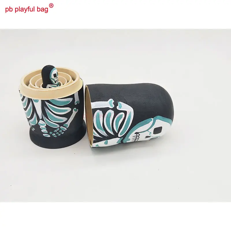 Fun Five Layers Skeleton Russian Dolls Set Wooden Toy Crafts Nesting Doll Christmas Gift Home Decoration Kids Toys WG10