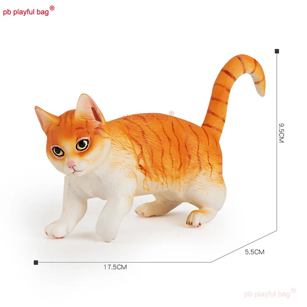 Simulation Animal Model Toy Multiple Cat Designs Action Figure Ginger Cat Static Ornament Children's Toys Craft Gifts HG350