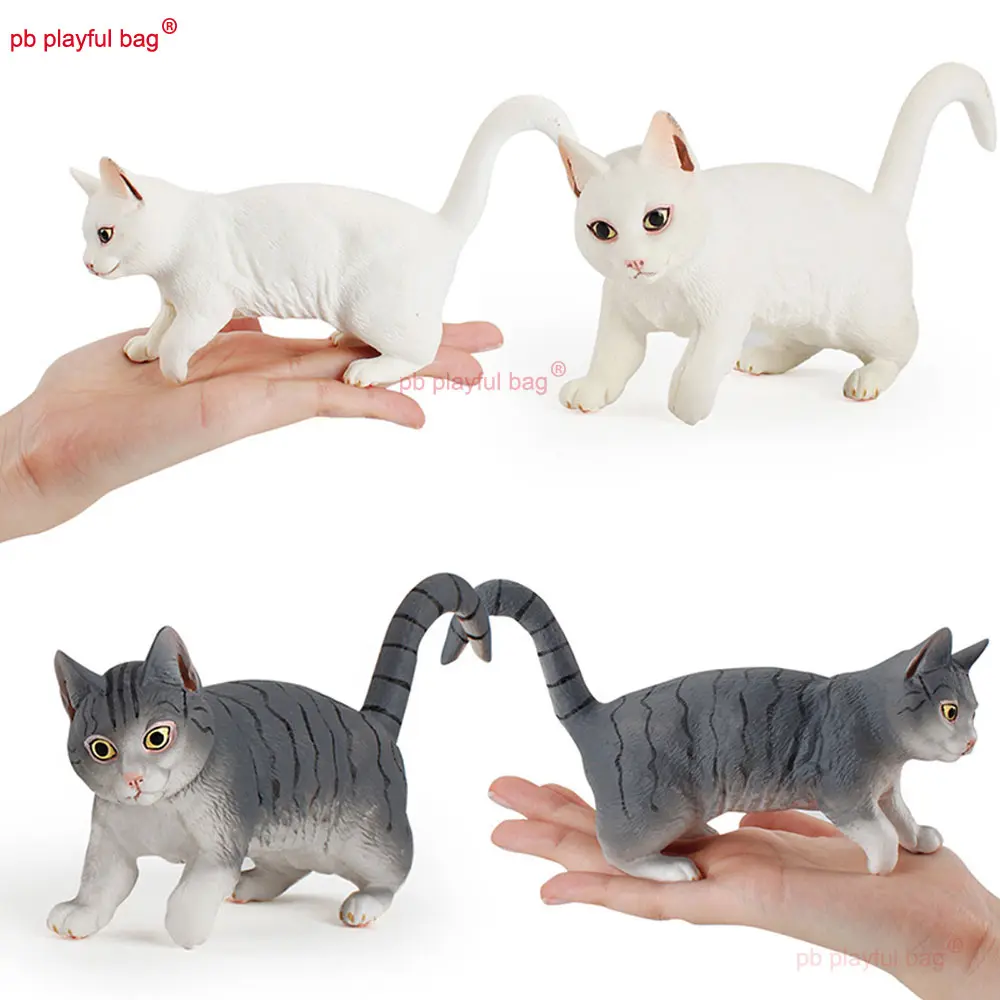Simulation Animal Model Toy Multiple Cat Designs Action Figure Ginger Cat Static Ornament Children's Toys Craft Gifts HG350