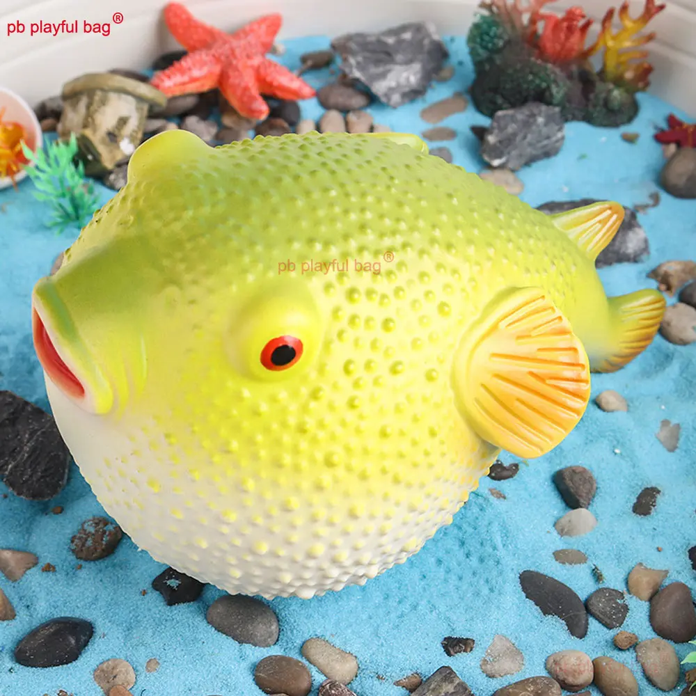 Simulated Soft Rubber Cotton Filling Globefish Marine Life Animals Model Toys Release Pressure Ornaments Christmas Gifts HG348