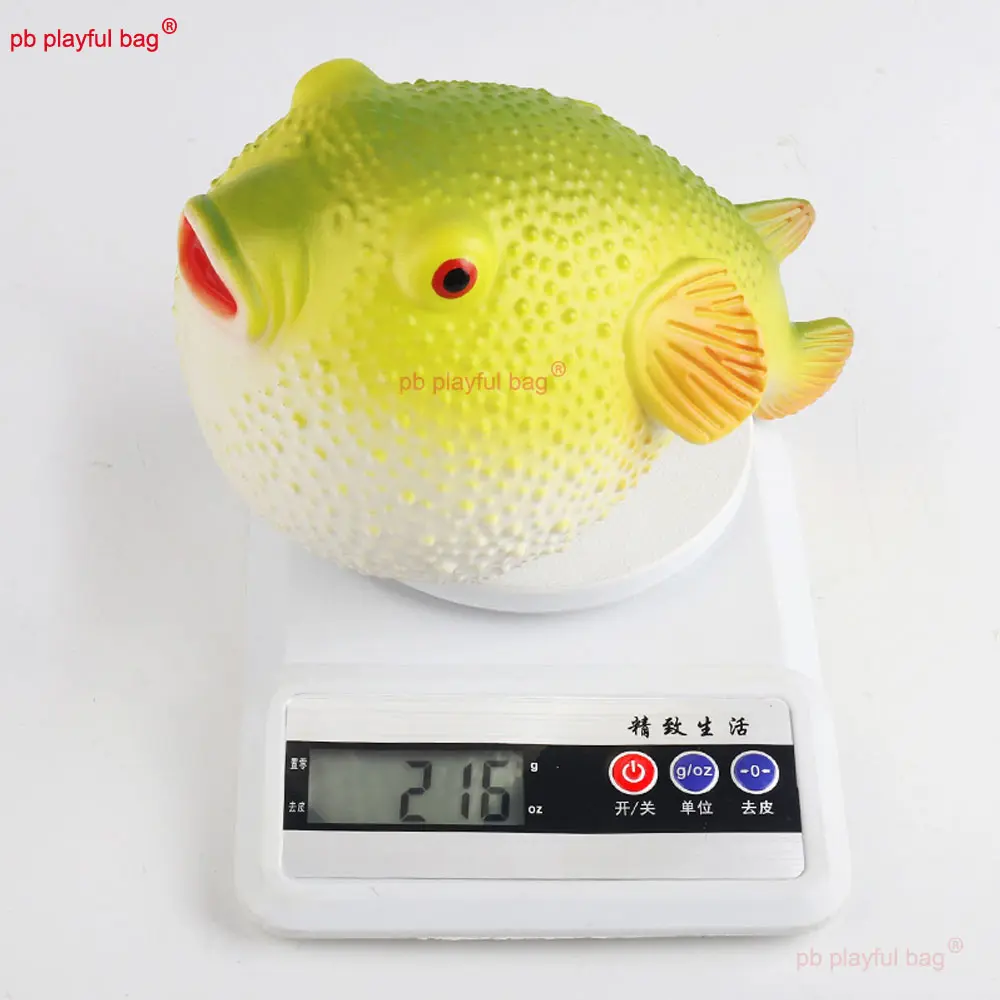 Simulated Soft Rubber Cotton Filling Globefish Marine Life Animals Model Toys Release Pressure Ornaments Christmas Gifts HG348