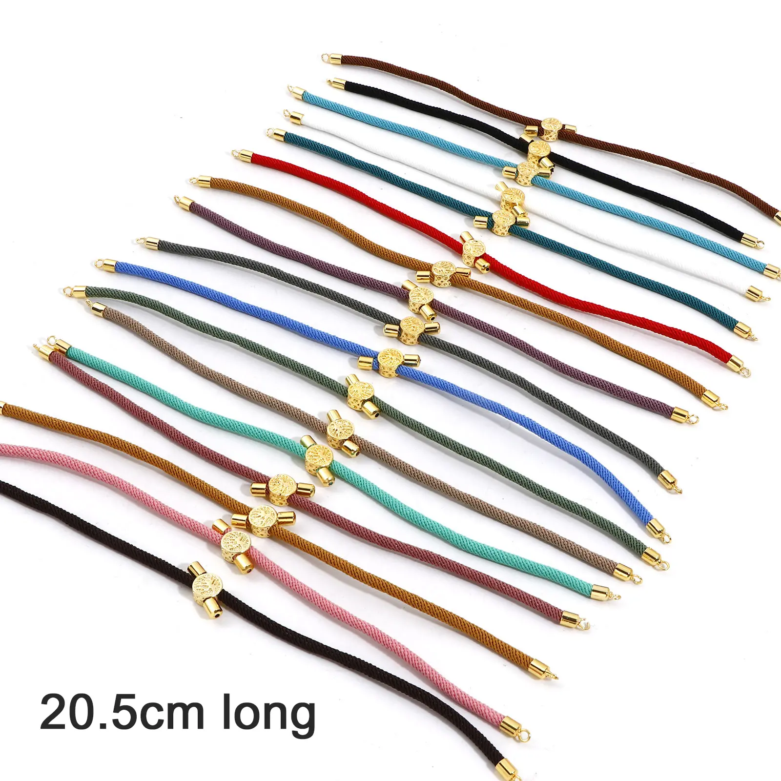 Polyester Adjustable Braiding Braided Bracelets Accessories Findings Woven Bracelets For DIY Jewelry Making 20.5cm long, 1 Piece