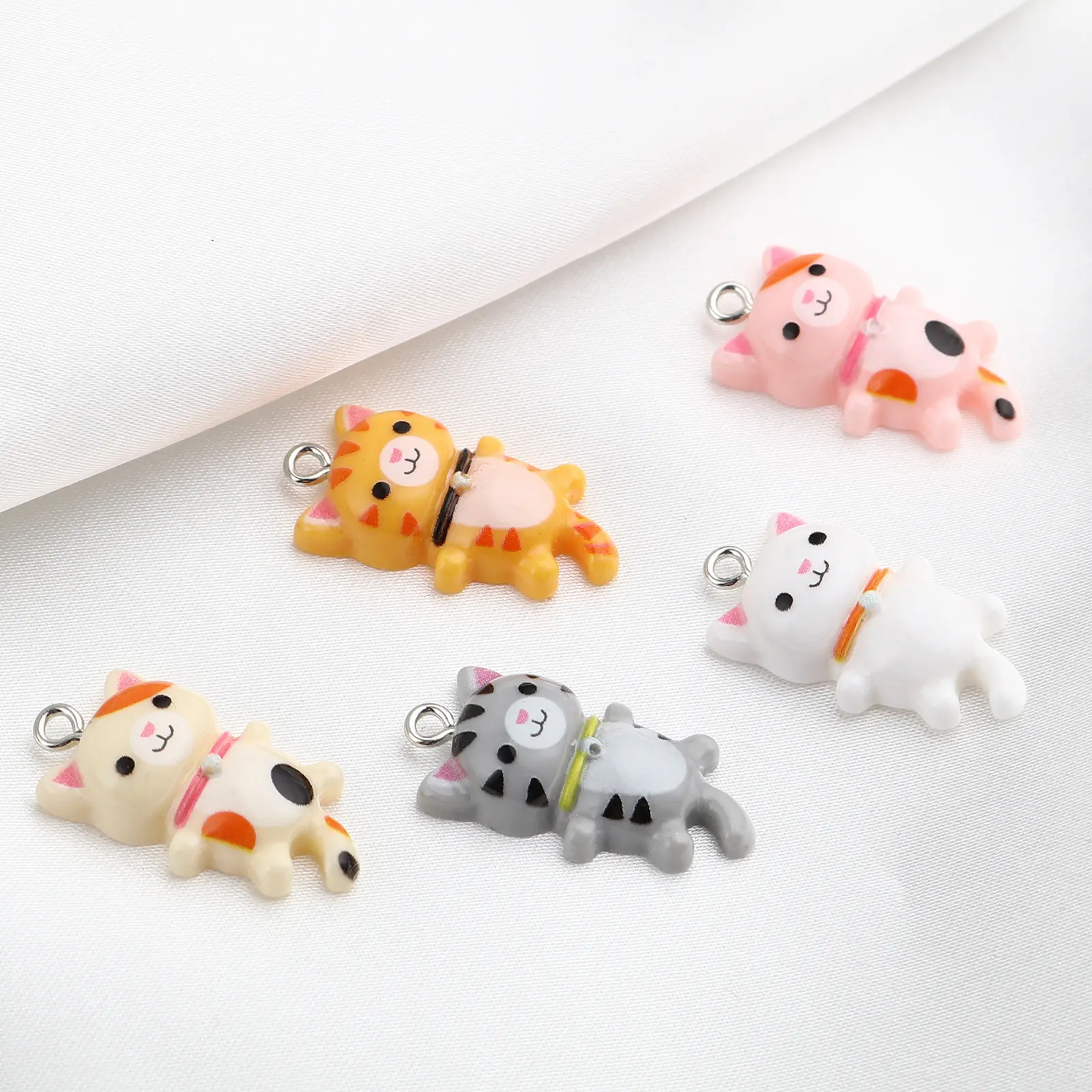 10 Piece Kawaii Resin Charms Cat Animal For Women Handmade DIY Making Earrings Necklace Pendants Party Jewelry Findings