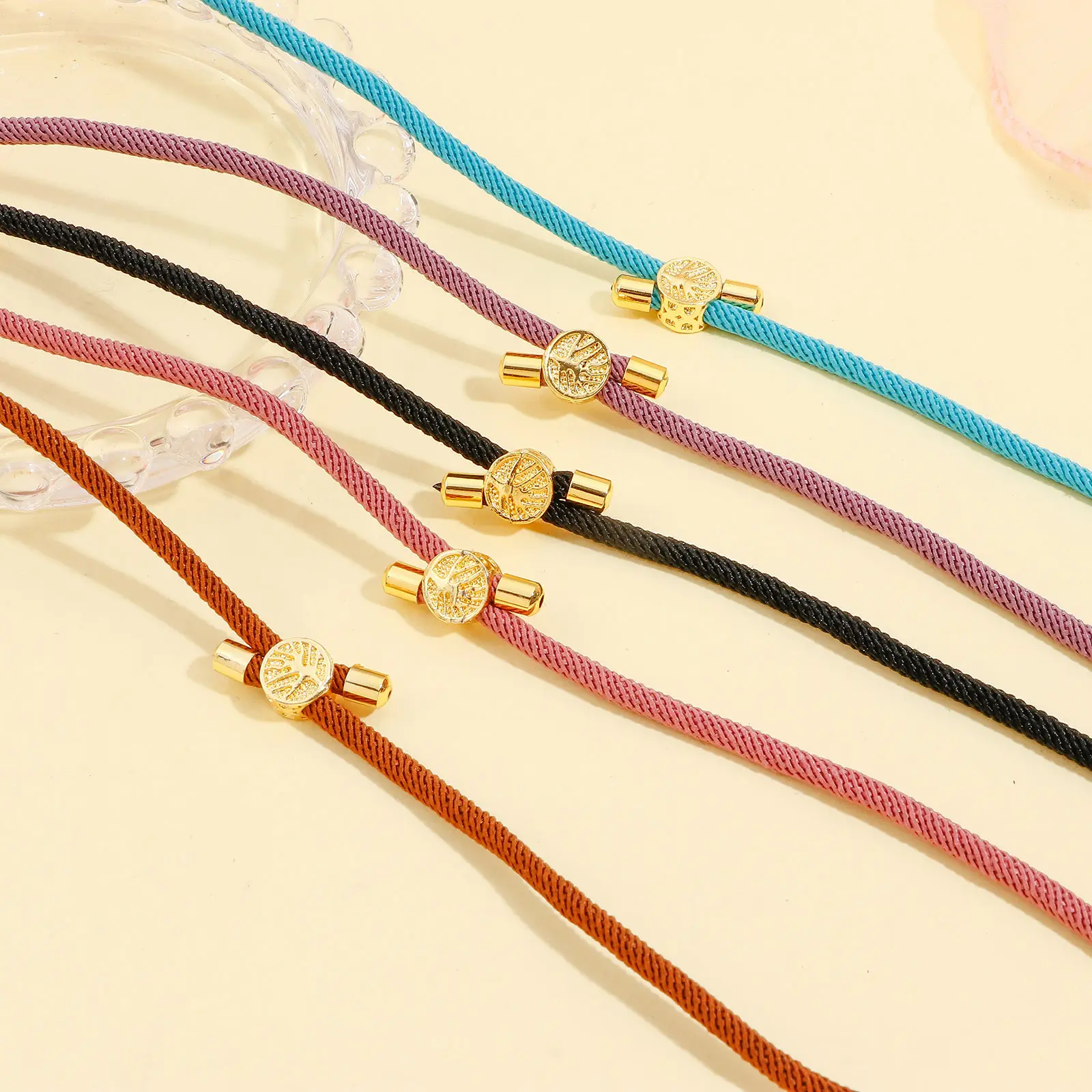 Polyester Adjustable Braiding Braided Bracelets Accessories Findings Woven Bracelets For DIY Jewelry Making 20.5cm long, 1 Piece