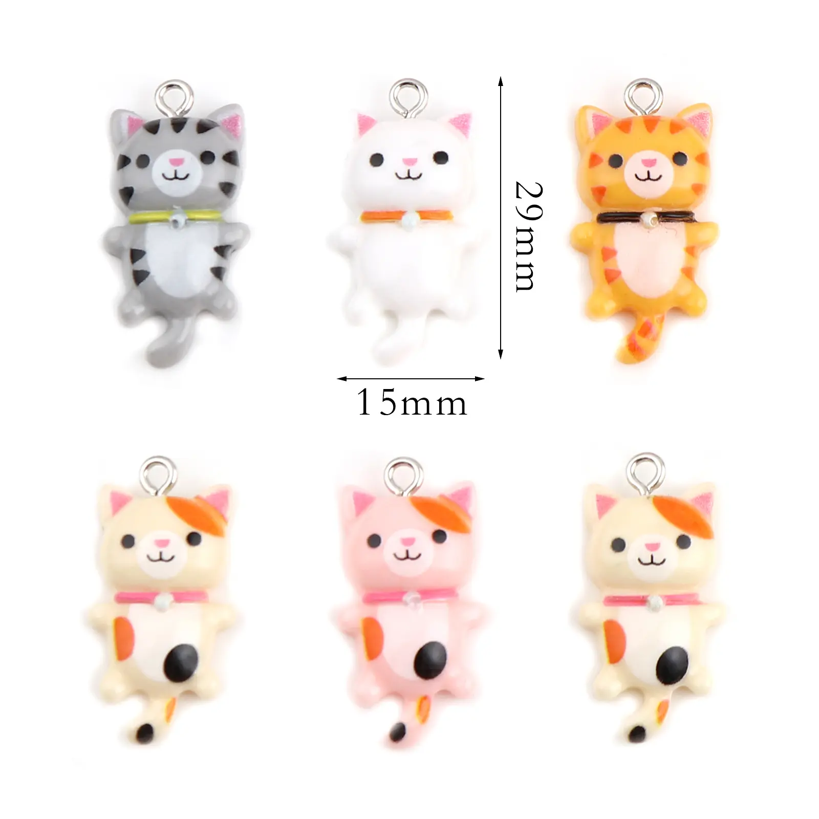 10 Piece Kawaii Resin Charms Cat Animal For Women Handmade DIY Making Earrings Necklace Pendants Party Jewelry Findings