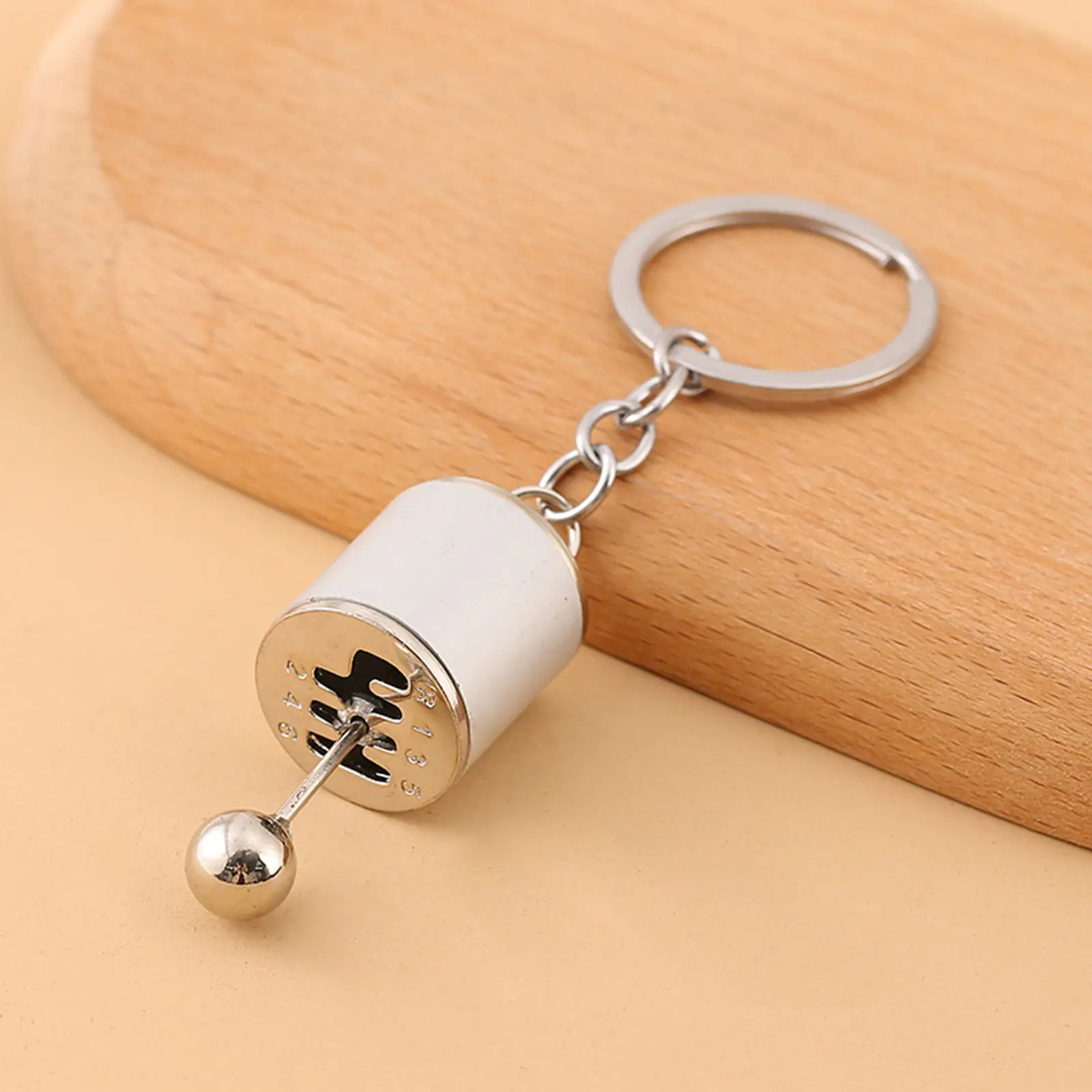 Creative Keychain & Keyring Silver Color Multicolor Car Gear Shift Manual Transmission For Women Men Car Keyring Handbag Gift