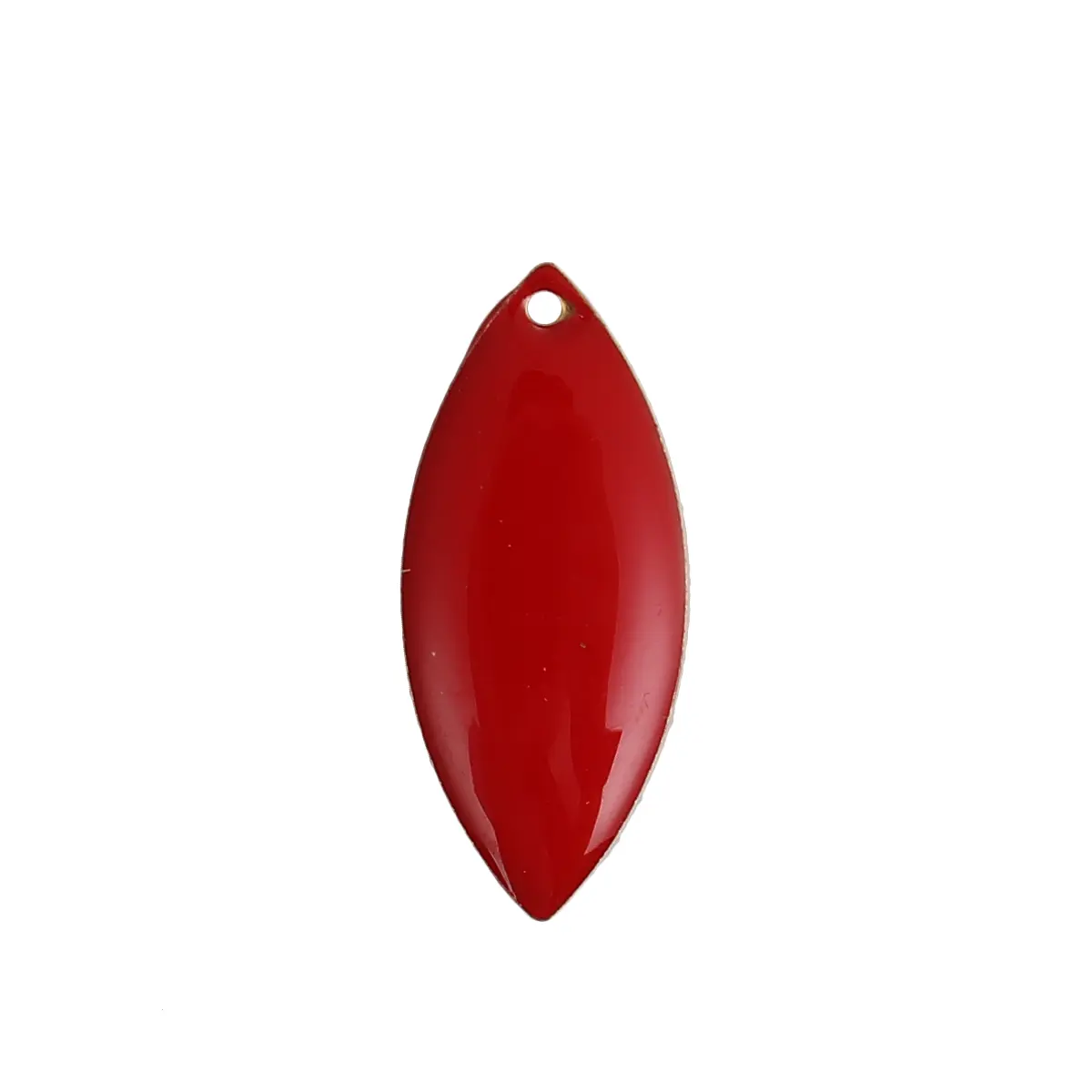 New 10 PCs Copper Enamelled Sequins Charms Marquise Unplated Enamel Leaf Ellipse Pendants For Women DIY Earrings Necklace