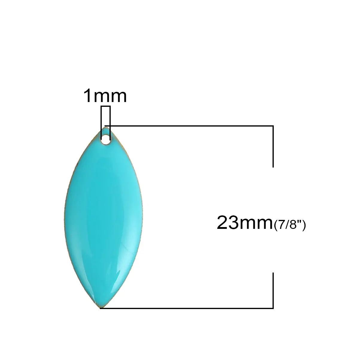 New 10 PCs Copper Enamelled Sequins Charms Marquise Unplated Enamel Leaf Ellipse Pendants For Women DIY Earrings Necklace