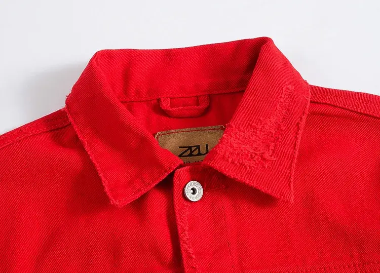 Men White Denim Jackets Holes Jeans Coats New Spring Autumn Solid Denim Coats Male Cotton Casual Fit Jeans Jackets Size 4XL