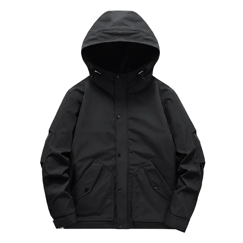 New Winter Men Hooded Multiple Pockets Cargo Down Jackets High Quality Male Fleece Warm Winter Loose Coats Casual Parkas Size 5X
