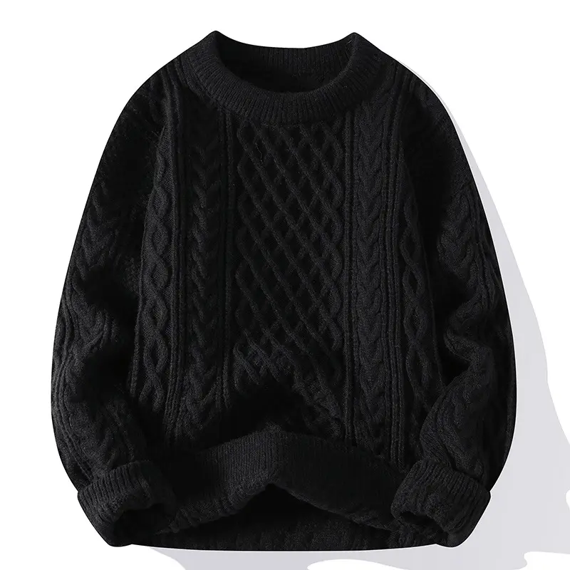 New Autumn Winter Men Knitted Sweaters O-Neck Pullovers Outwear Casual Sweaters High Quality Male Loose Pullovers Clothing 3XL